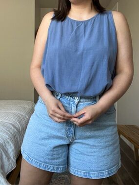 ANA Steel Blue flowy tank top